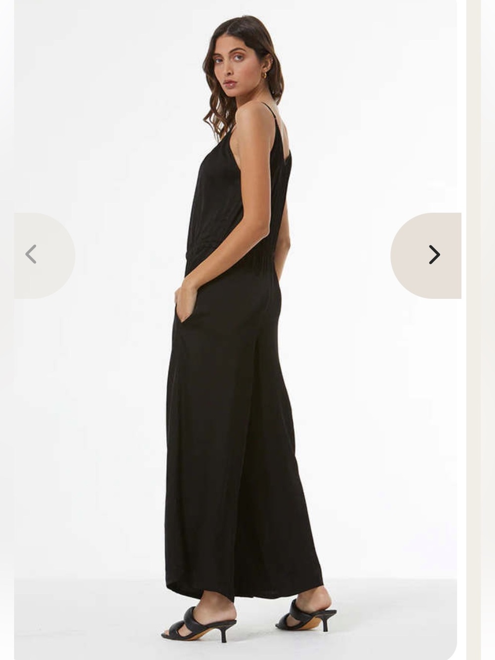Main strip Wide-Leg Jumpsuit with elastic Waist and front neck tie